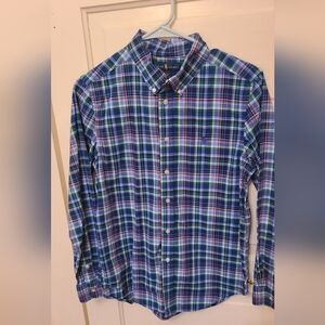 Ralph Lauren Blue and Green Plaid Button Down Shirt